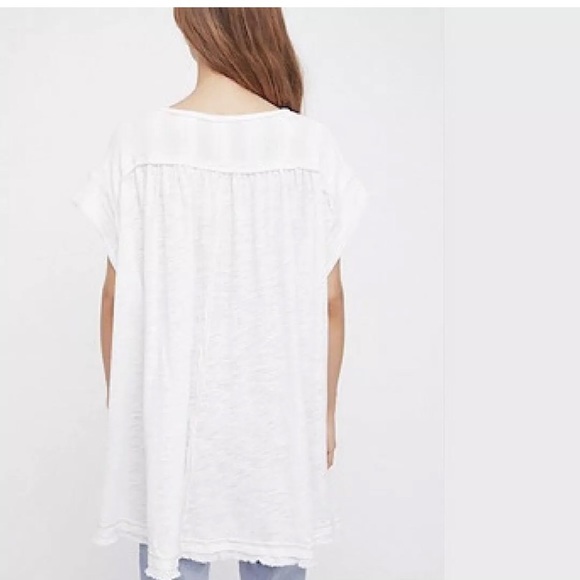 ❗️Top Rated FREE PEOPLE White Aster Henley Top NWT - Picture 3 of 7